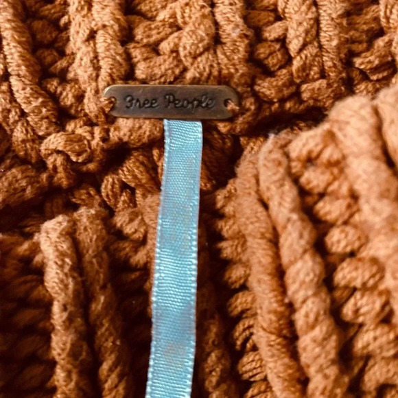 FREE PEOPLE | My Only Sunshine Cotton Blend Crew Neck Chunky Sweater Size XS - Picture 11 of 13